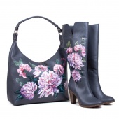 Комплект сапоги и сумка-баул "Пионы"