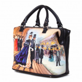 Саквояж ручной работы с росписью "После премьеры"