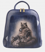 Женский рюкзак красивый стильный с росписью "Кот Бегемот"