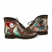 Женские полуботинки на шнуровке  "Королева и Чешир"