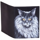 Обложка на паспорт в подарок мужчине "Мэйн кун"