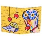 Обложка для паспорта ручной работы "Этно вишни"