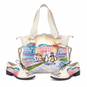 Комплект полуботинки и сумка шоппер "Питерские коты"