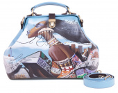 Большая женская сумка-саквояж с росписью "Девушка муза"