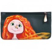 Женская кожаная ключница с рисунком "Рыжеволосая"