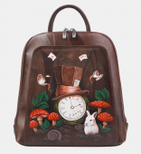 Модный красивый рюкзак с ручной росписью "Белый кролик"