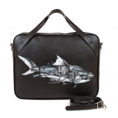 Сумка с отделением для ноутбука "Стимпанк акула"