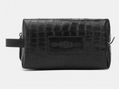 Женская косметичка из натуральной кожи "Под крокодила"