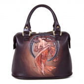 Сумка-саквояж из кожи ручной работы "Красавица"