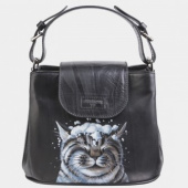 Женская сумка с роспись по коже "Первый снег"