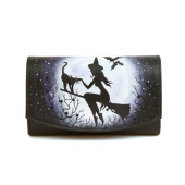 Стильный женский кошелек с росписью ручной работы "Ведьмочка"