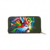 Женский кошелек с рисунком котика "Радужный котенок"