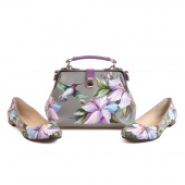 Комплект балетки и кожаный саквояж "Колибри"