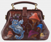 Женский саквояж из кожи "Чеширский кот"