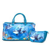 Комплект из удлиненного саквояжа и косметички "Косатки"