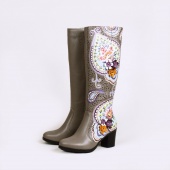 Модные сапоги "Русские узоры"