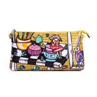 Модная женская маленькая сумка "Этно Алиса" с росписью, принтом - фото
