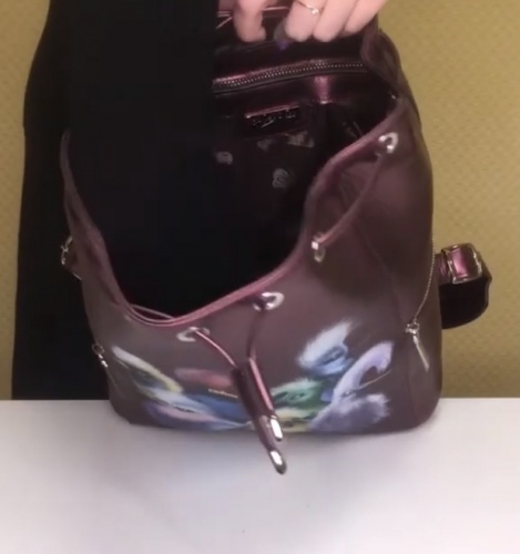 Стильный рюкзак с росписью "Птички с перьями" фото фото 2