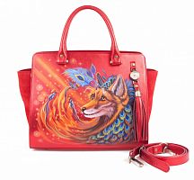 Женская сумка от производителя с росписью "Лиса-павлин" фото