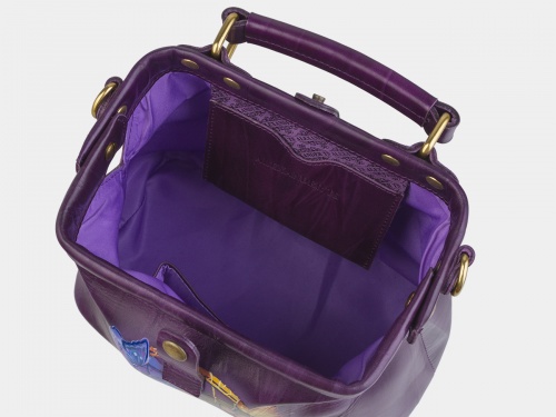Фиолетовая сумка "Ловец снов" с рисунком, росписью, принтом - фото фото 3