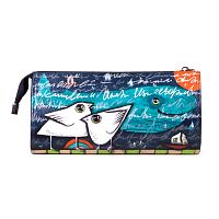 Фото Стильный женский кошелек "Этно чайки" с рисунком, принтом, росписью