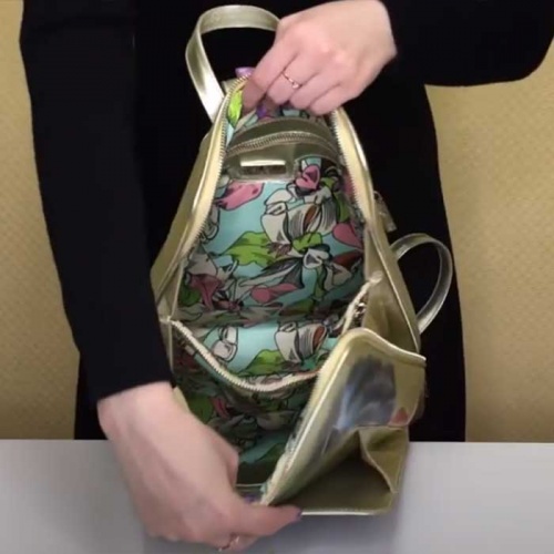 Рюкзак с росписью "Маленький Чешир" с рисунком, росписью, принтом - фото фото 6