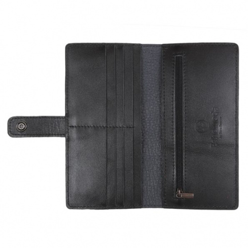 Женский кожаный кошелек-портмоне с принтом "Алые маки" фото фото 2