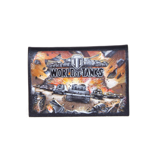 Мужской кожаный кошелек портмоне с рисунком "World of Tanks" - кожаный женский кошелек-портмоне ручной работы с рисунком на заказ |  Sumnizza фото 3