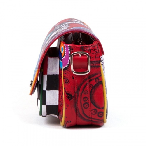 Женская сумка-портфель с росписью "Этно Рыбы" фото фото 5
