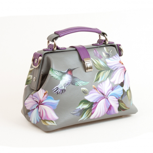 Женская сумка-саквояж с цветами "Колибри" фото фото 5