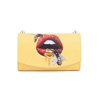 Крутой женский кошелек "Медовые губы" с рисунком, росписью, принтом - фото