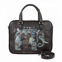 Женский портфель "Слон стимпанк" с принтом, росписью, рисунком смотреть фото