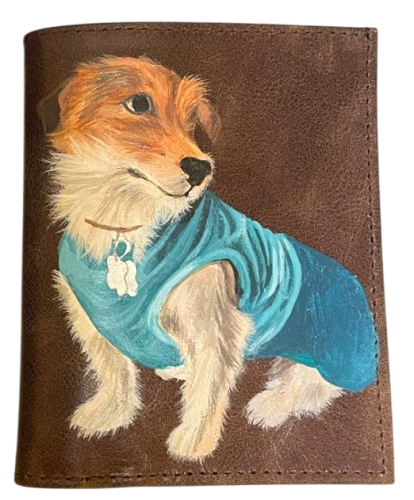 Кожаное портмоне ручной работы с портретом вашей собаки - изготовление кожаной женской сумки ручной работы с рисунком | Сумки с принтом на заказ - Sumnizza