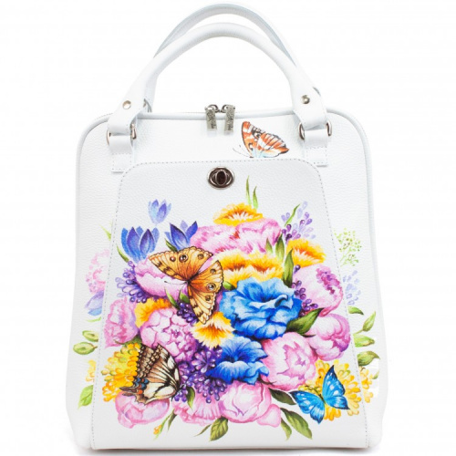 Женская сумка-рюкзак с росписью "Полевые цветы" фото