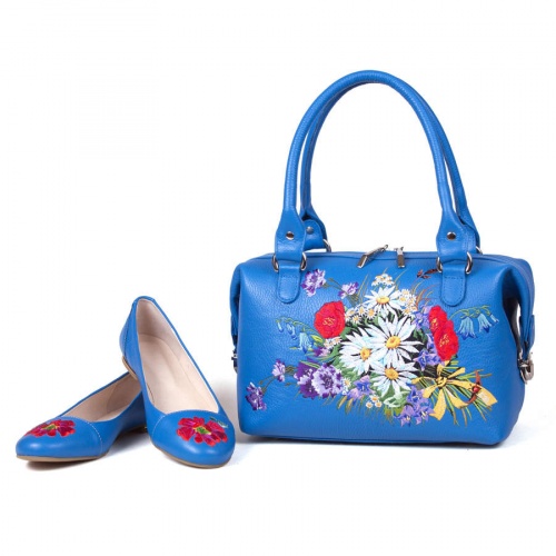 Женская сумка ручной работы с вышивкой "Летние цветы" фото фото 3