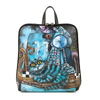 Рюкзак "Этно Чешир на ветке" с рисунком, росписью, принтом - фото