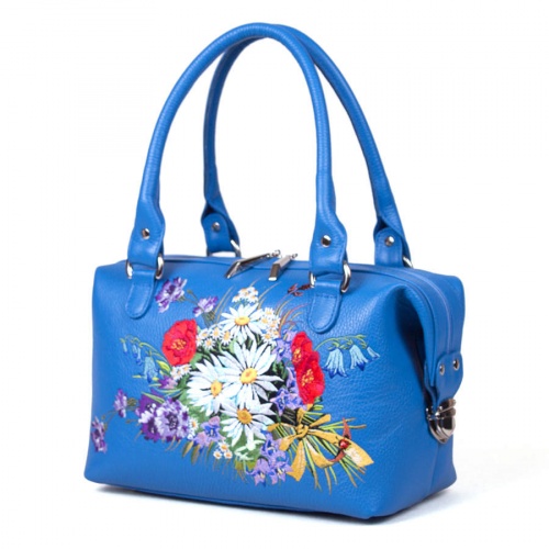 Женская сумка ручной работы с вышивкой "Летние цветы" фото фото 2