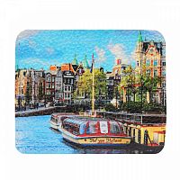 Карт-холдер из кожи для карт и купюр с принтом "Амстердам" фото