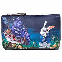 Косметичка "Алиса, кролик, гусеница" с рисунком, росписью, принтом  - смотреть фото