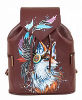 Городской рюкзак с росписью "Лис - ловец снов" фото