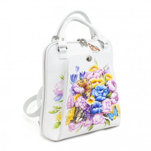 Женская сумка-рюкзак с росписью "Полевые цветы" фото фото 4