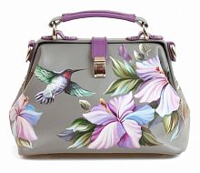 Женская сумка-саквояж с цветами "Колибри" фото