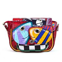 Женская сумка-портфель с росписью "Этно Рыбы" фото