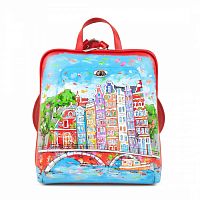 Рюкзак с широкими лямками "Весёлый городок" с рисунком, росписью, принтом - фото