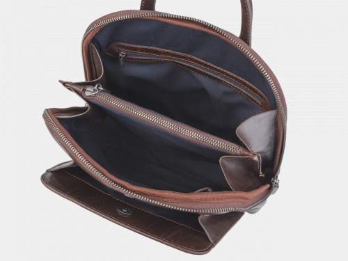 Женский рюкзак из кожи с ручной росписью "Знакомство" фото фото 4