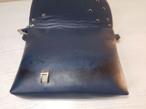 Женская сумка клатч через плечо с рисунком ручной работы на заказ "Полнолуние" на заказ - женская кожаная сумка ручной работы с авторским рисунком фото 9