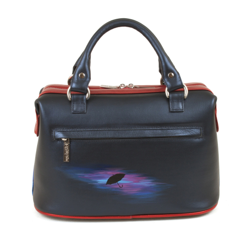 Женская сумка-саквояж с рисунком "Осенний ветер" фото фото 2