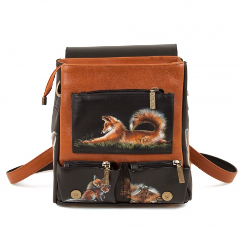 Женский рюкзак с рисунком лисы "Рыжая лисичка" фото фото 3