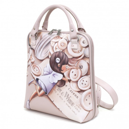 Женская кожаная сумка-рюкзак "Маленькая портняжка" фото фото 3
