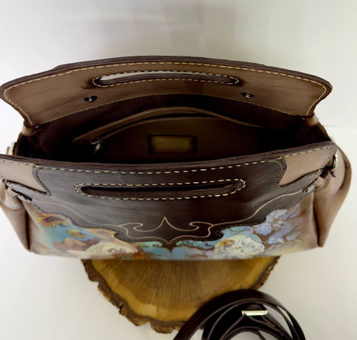 Женская сумка ручной работы с рисунком на заказ "Зима и Лето" на заказ | Sumnizza фото 5